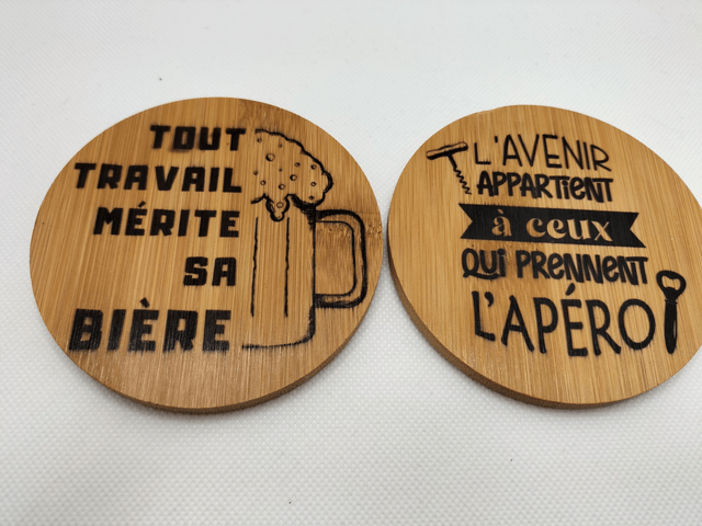 Sous-verre en bambou - Lot de 4